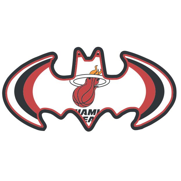 Miami Heat Batman Logo fabric transfer